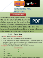 Chemical Bonding and Structure: Unit - 3