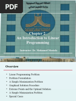 An Introduction To Linear Programming: Instructor: Dr. Mohamed Mostafa