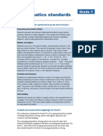 Mathematics Standards: Grade 1