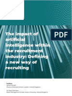 James Wright The Impact of Artificial Intelligence Within The Recruitment Industry Defining A New Way of Recruiting