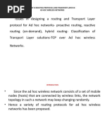 Unit Iii Routing Protocols and Transport Layer in Ad Hoc Wireless Networks