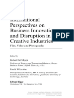International Perspectives On Business Innovation and Disruption in The Creative Industries