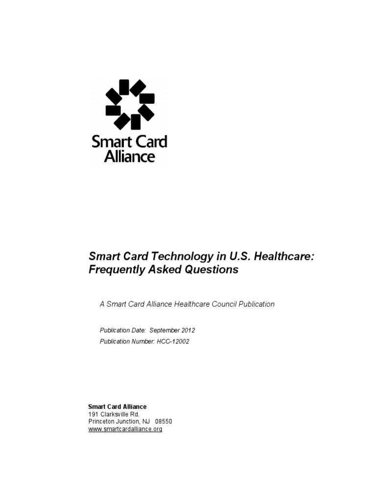 Smart Card Technology in U.S. Healthcare: Frequently Asked Questions ...