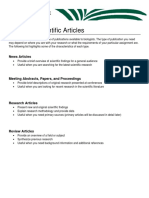 Types of Scientific Articles