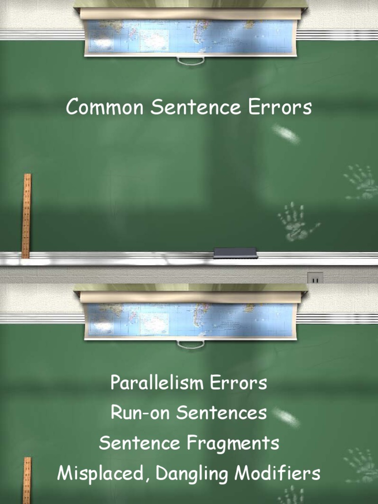 Fixing Common Sentence Errors | PDF | Sentence (Linguistics) | Language ...