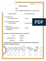 Sistemul Solar Fisa de Lucru