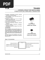 Control Circuit For Switch Mode Power Supplies Using Mos Transistors