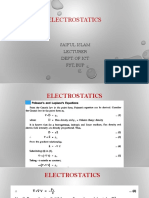 Electrostatics: Saiful Islam Lecturer Dept. of Ict FST, Bup