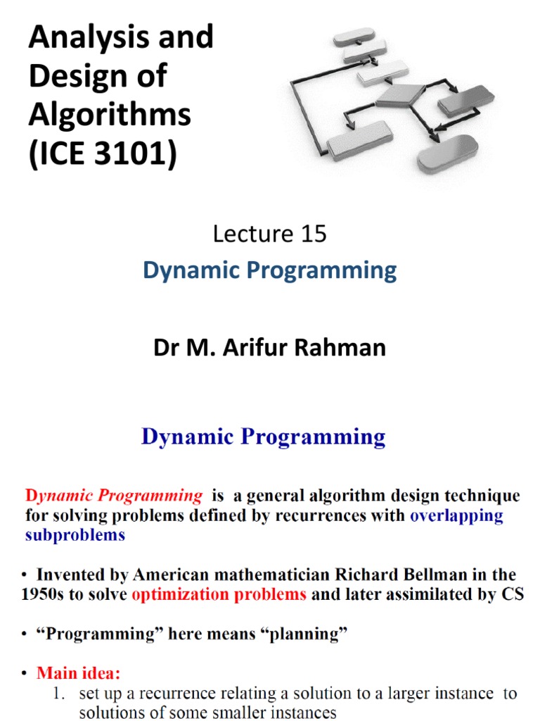 Analysis and Design of Algorithms (ICE 3101) : Dynamic Programming ...