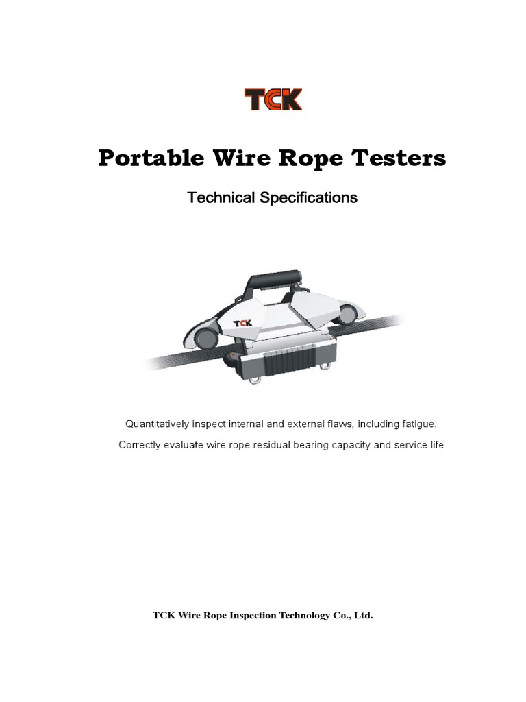 Portable Wire Rope Testers: Technical Specifications | PDF | Software ...