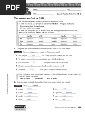 Realidades 2 Capitulo 6b Guided Practice 6b 2