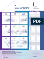 2020 Schedule For The Medical College Admission Test (Mcat)