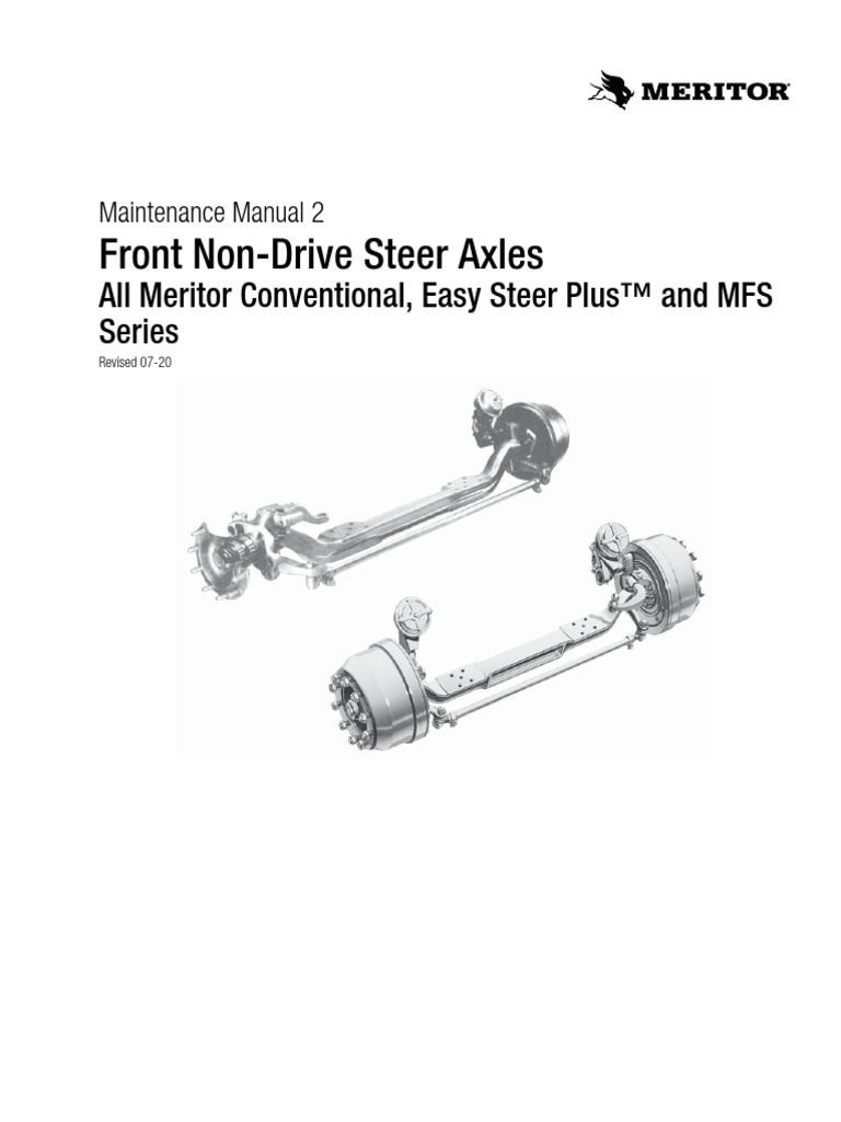 Front NonDrive Steer Axles All Meritor Conventional, Easy Steer Plus