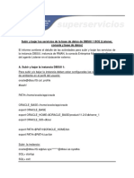 Subir y Bajar Los Servicios de La Base de Datos de DBSUI 1 DCE - Listener y Consola PDF