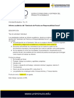 Instrucciones para el Informe académico del Seminario de Responsabilidad Social