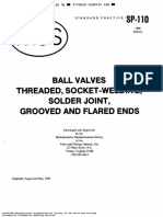 MSS SP-110 - 1996 - Ball Valves Threaded, Socket-Welding, Solder Joint, Grooved, and Flared Ends