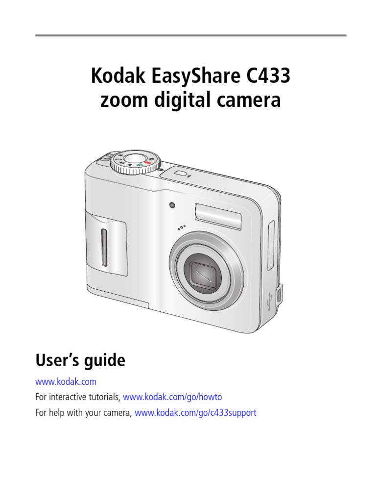 Kodak Easyshare C433 Zoom Digital Camera User