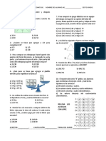 Examen de repaso octubre matemáticas sexto grado