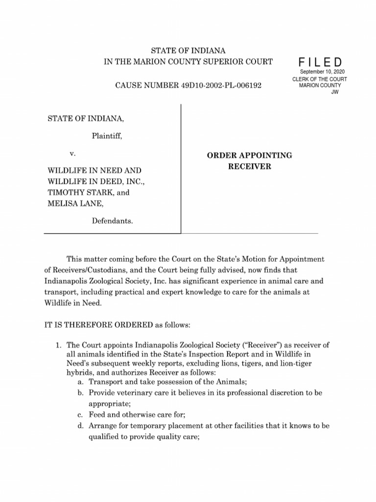 Order Appointing Receiver | PDF | Receivership | Surveillance