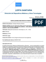 Alerta No - #146-2020 - VENTILADORES MECÁNICOS ETERNITY SH300 PDF