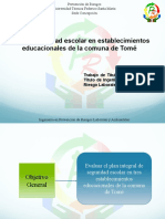Plan de seguridad escolar en establecimientos educacionales de la comuna de Tomé