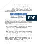 Actividad 2 - Evidencia 2. Documento "Recomendaciones Alimentarias".