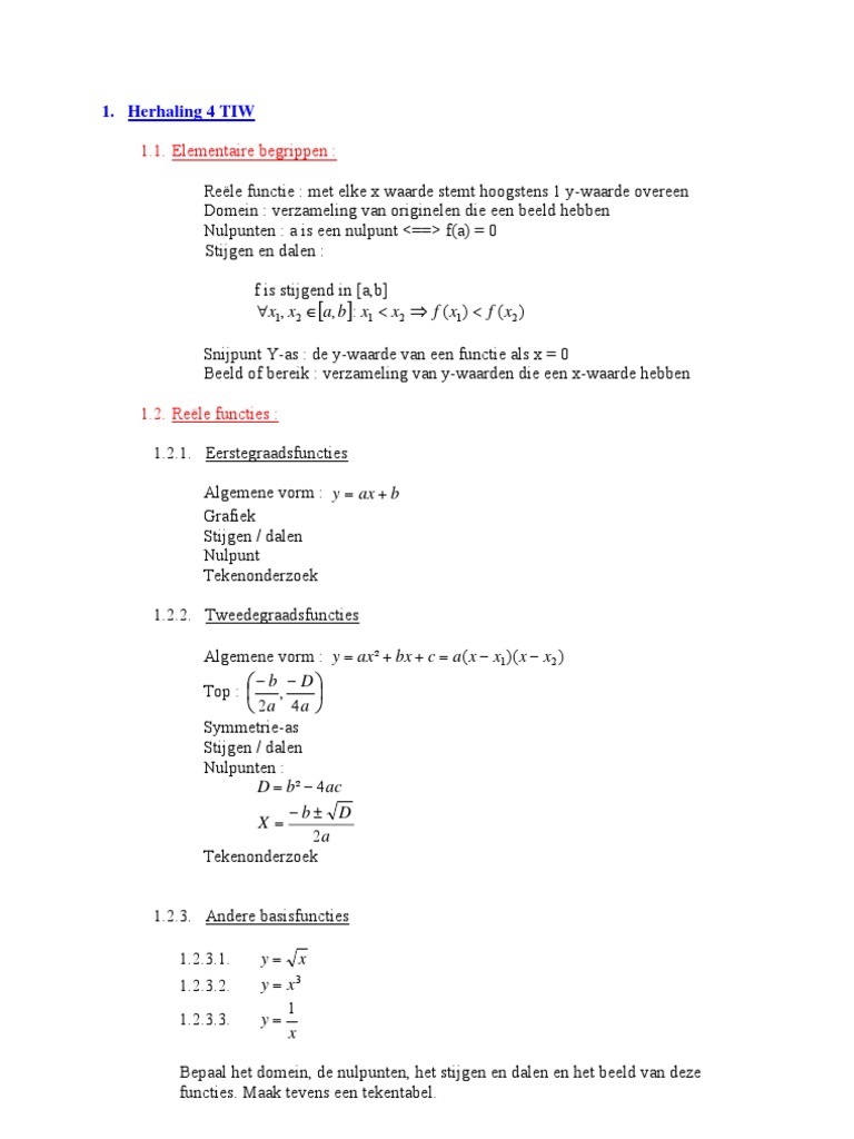 Reële Functies 5 | PDF
