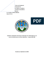 Auditorías de EEFF Preparados de Conformidad Con Un Marco de Información Con Fines Específicos NIA 800