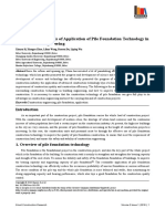 (Online First) : Analysis of Application of Pile Foundation Technology in Construction Engineering