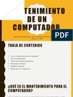 Mantenimiento de Un Computador