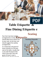 Fine dining etiquette and table manners guide