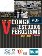 5 To Congreso de Estudios Del Peronismo 2016 Resistencia Chaco PDF