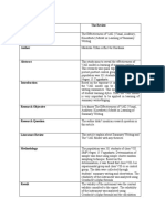 Review of A Journal Article Indiani