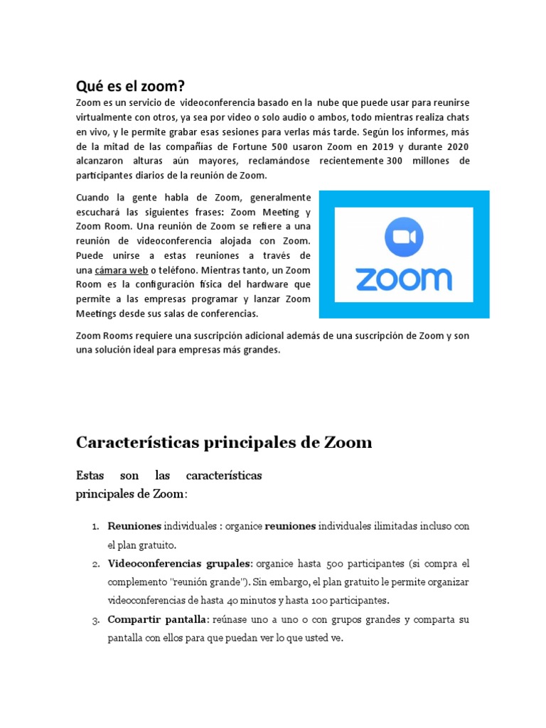 Que Es Zoom | PDF | Videotelefonía | Computación en la nube