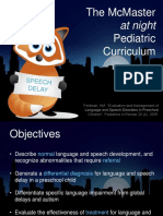 The Mcmaster Pediatric Curriculum: at Night