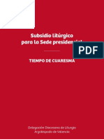 Subsidio litúrgico para la Cuaresma