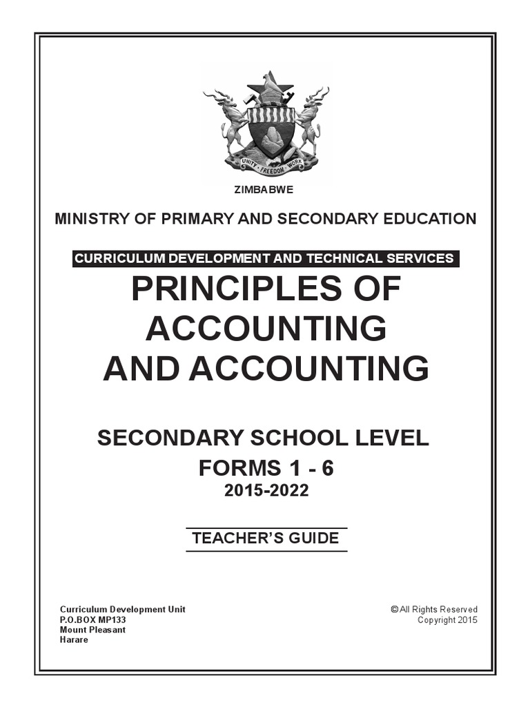 Principles of Accounting - Forms 1-6 | PDF | Curriculum | Lesson Plan