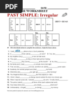 Past Simple Tense - Worksheet