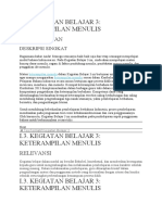 I.3. Kegiatan Belajar 3: Keterampilan Menulis: Pendahuluan