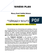 "Threahcy Boutique": Business Plan