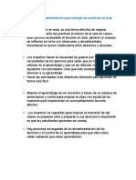 Observación y Retroalimentación para Manejar Las Prácticas de Aula