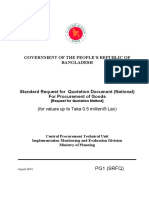 Government of The People'S Republic of Bangladesh: (For Values Up To Taka 0.5 Million/5 Lac)