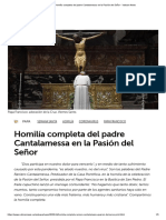 Homilía P Cantalamessa en la Pasión del Señor