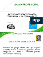 Deontología Profesional - Valores Morales