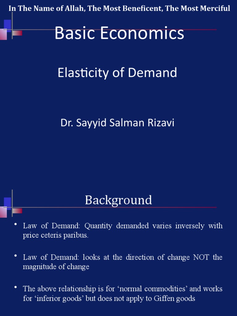 1 ElasticityOfDemand 1 | PDF | Price Elasticity Of Demand | Demand Curve