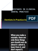 Common Mistakes in Clinical Dental Practice