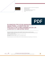 Business Process Management Saas para La Gestión de Proyectos Concursables en Un Contexto Universitario