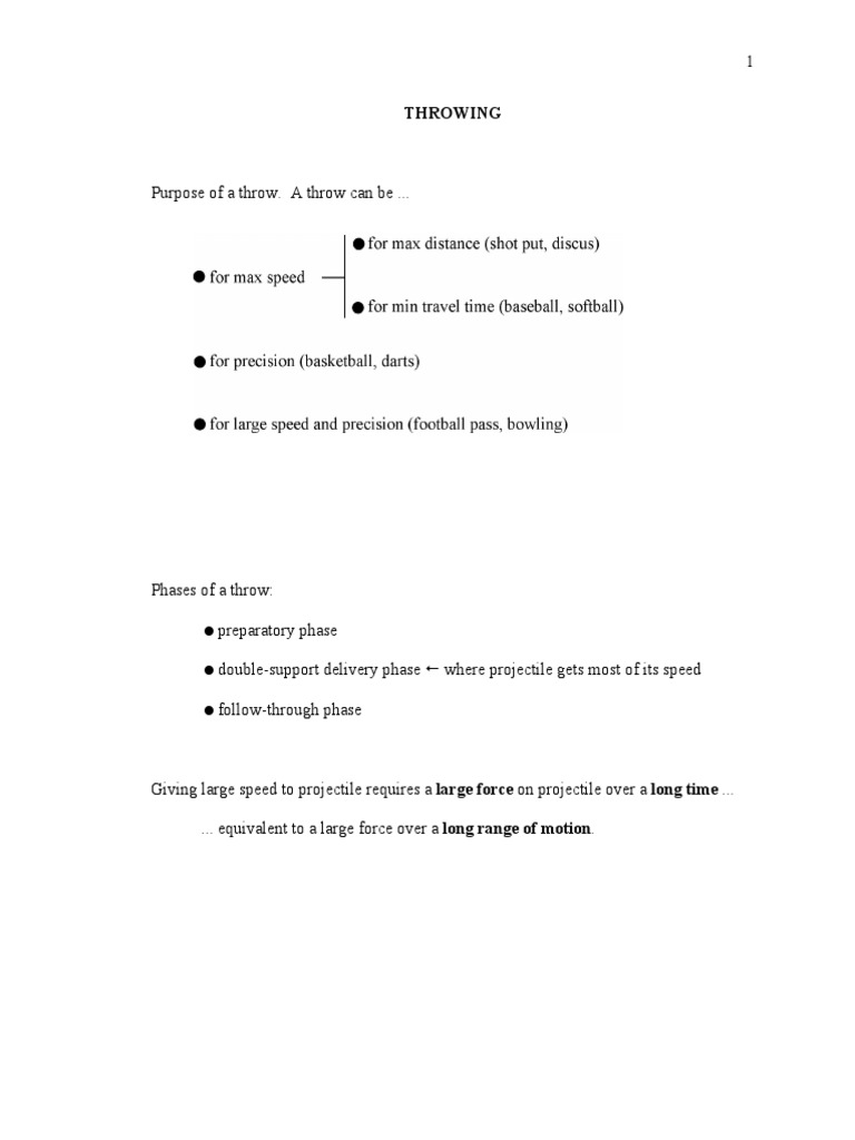 Throwing Pdf Pdf Force Athletic Sports
