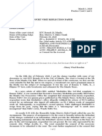 Court Visit Reflection Paper: "A Law Is Valuable, Not Because It Is A Law, But Because There Is Right in It."