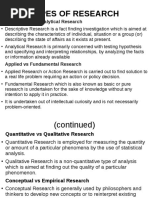 Types of Research: Descriptive Vs Analytical Research